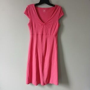 Horny Toad Size Small Rosemarie Mini Dress Tencel Cotton Stretch Coral Pink